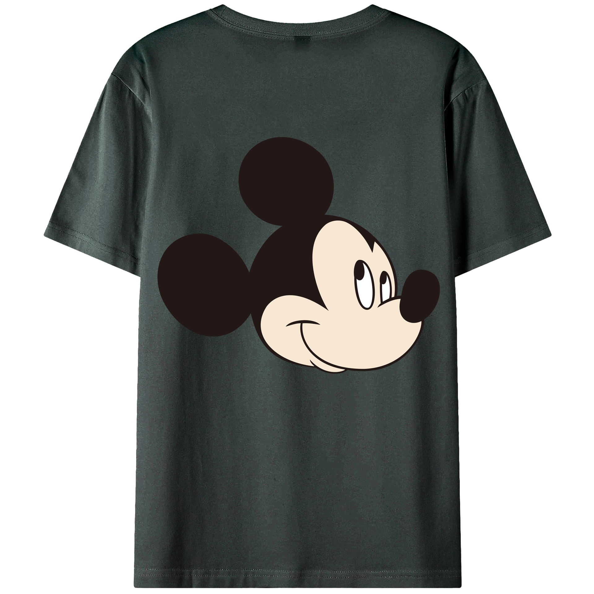 ミッキーマウス Mickey Mouse 綿100％ メンズ半袖Tシャツ（バックプリント） 通気性